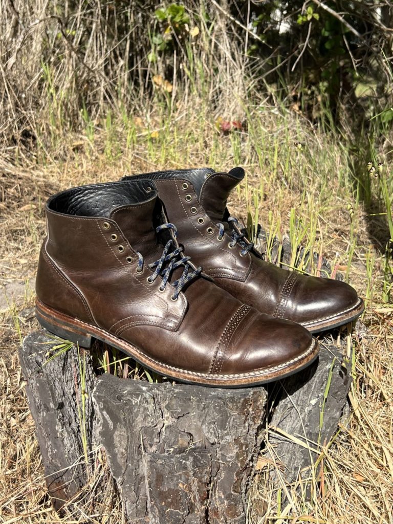 Viberg x Division Road Service Boot—1071 Port Vitello Calf—Stitchdown Patina Thunderdome