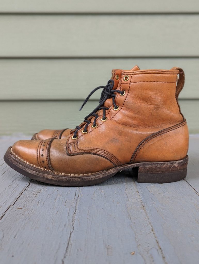 Wesco x Standard Strange Daybreaker—Natural Horween Essex Stitchdown Patina Thunderdome