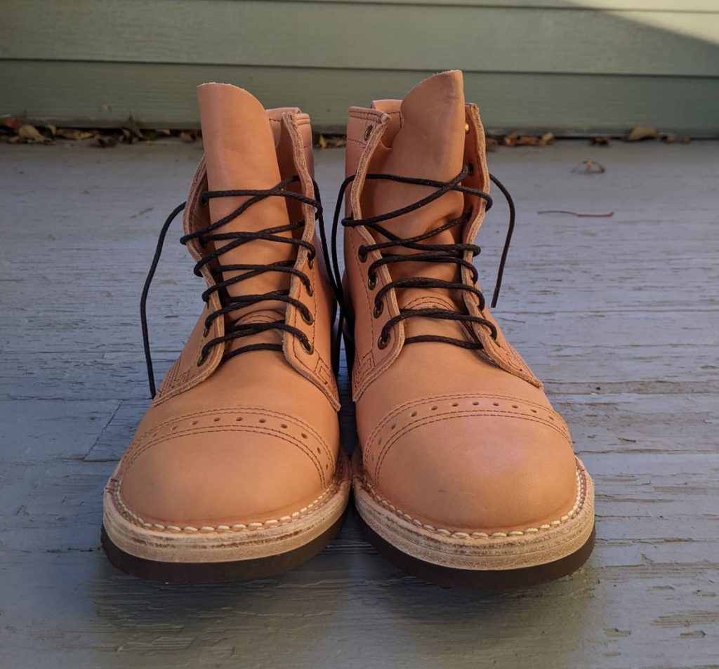 Wesco x Standard Strange Daybreaker—Natural Horween Essex Stitchdown Patina Thunderdome