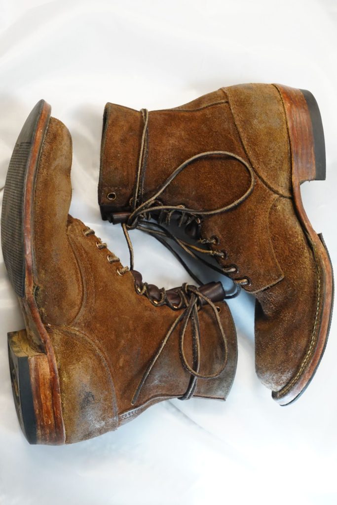 Whites Boots Smokejumper Seidel Brown Roughout—Stitchdown Patina Thunderdome