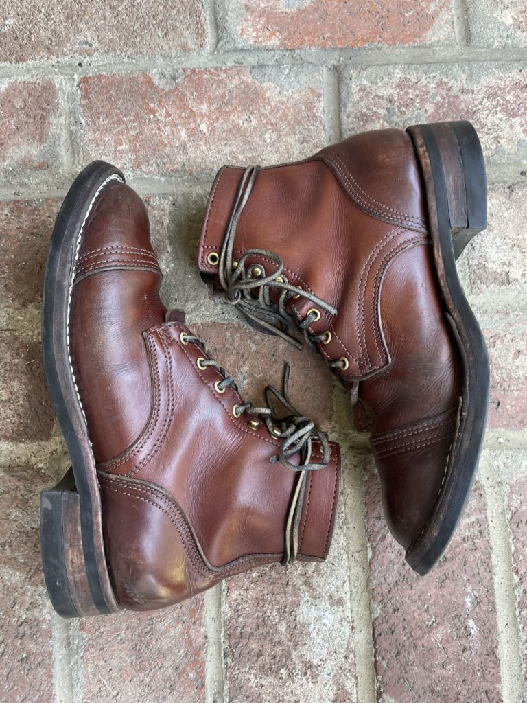 Nicks Americana Boot—Wickett & Craig Medium Brown English Bridle—Stitchdown Patina Thunderdome