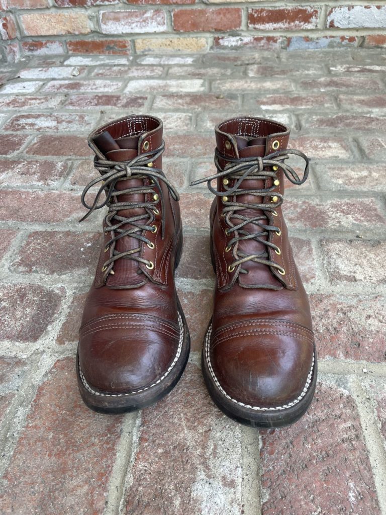 Nicks Americana Boot—Wickett & Craig Medium Brown English Bridle—Stitchdown Patina Thunderdome