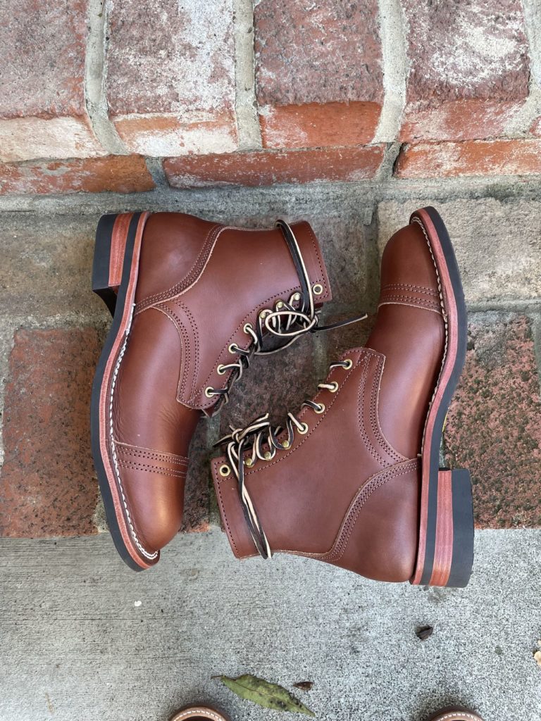 Nicks Americana Boot—Wickett & Craig Medium Brown English Bridle—Stitchdown Patina Thunderdome