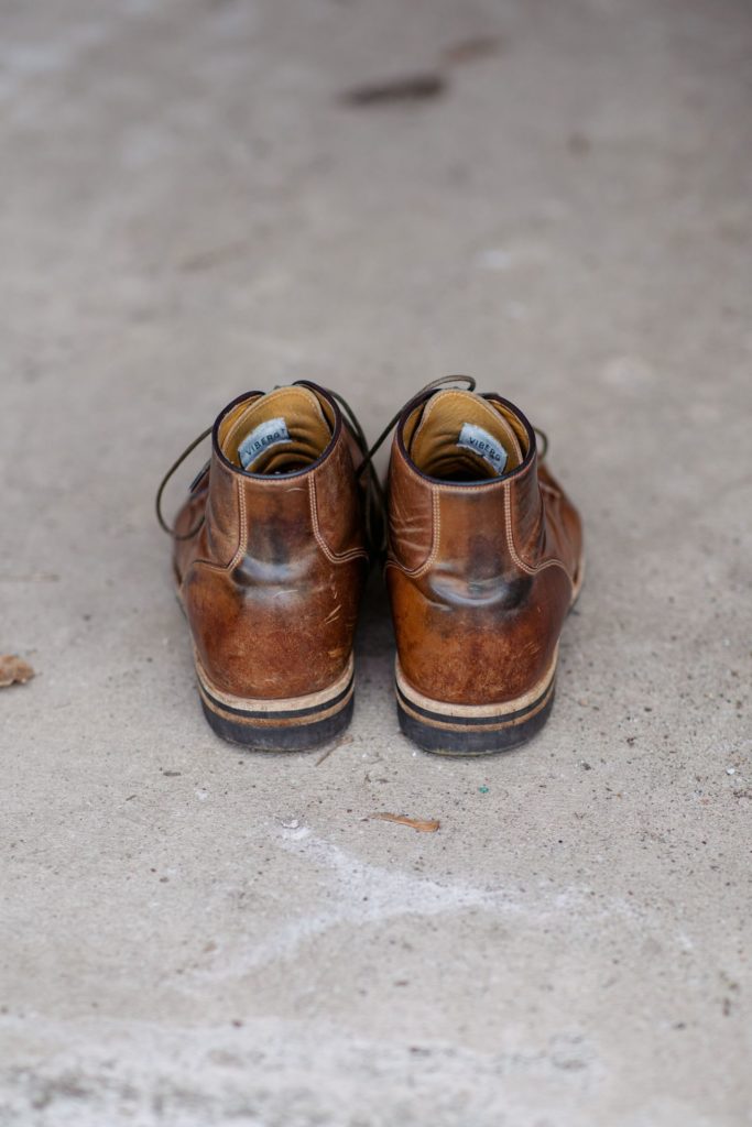 Stitchdown Patina Thunderdome—Viberg Service Boot Horween Bourbon Shell Cordovan