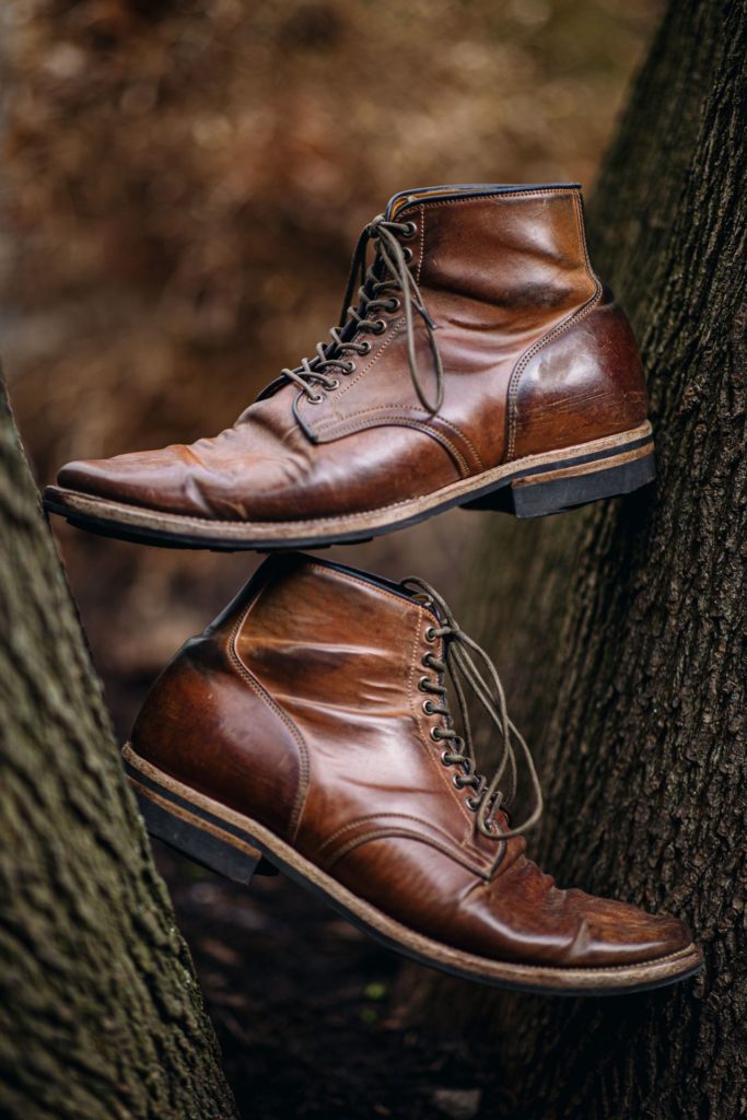 Stitchdown Patina Thunderdome—Viberg Service Boot Horween Bourbon Shell Cordovan