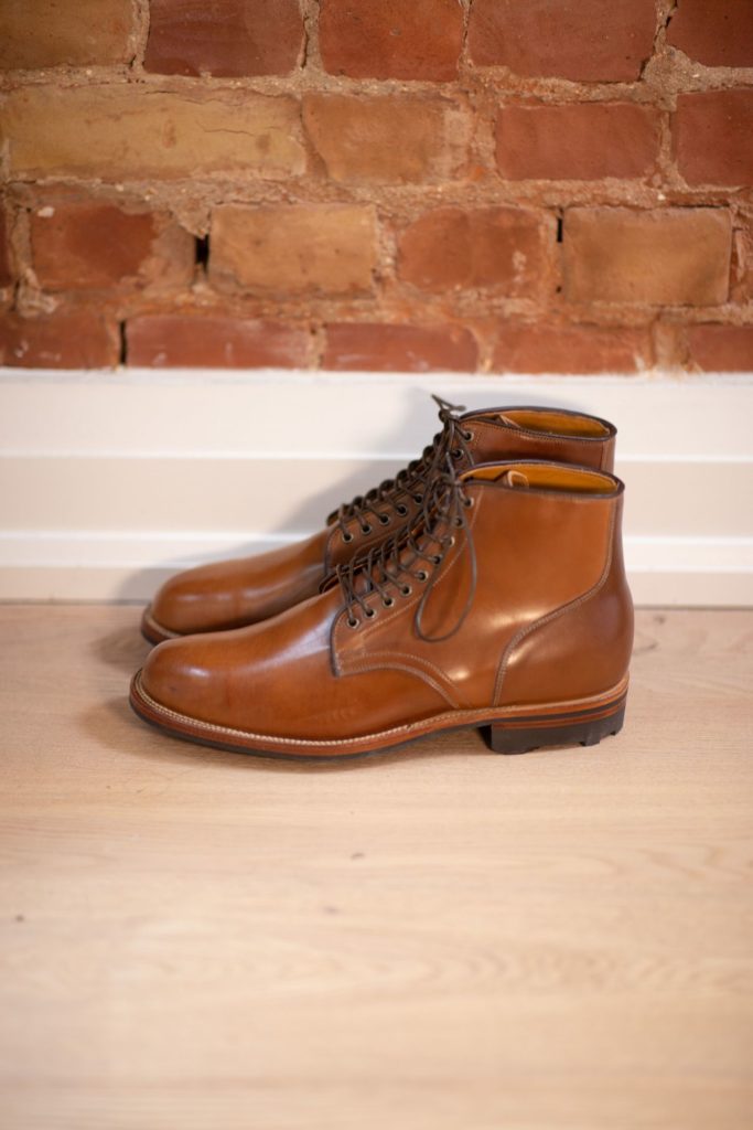 Stitchdown Patina Thunderdome—Viberg Service Boot Horween Bourbon Shell Cordovan—NEW