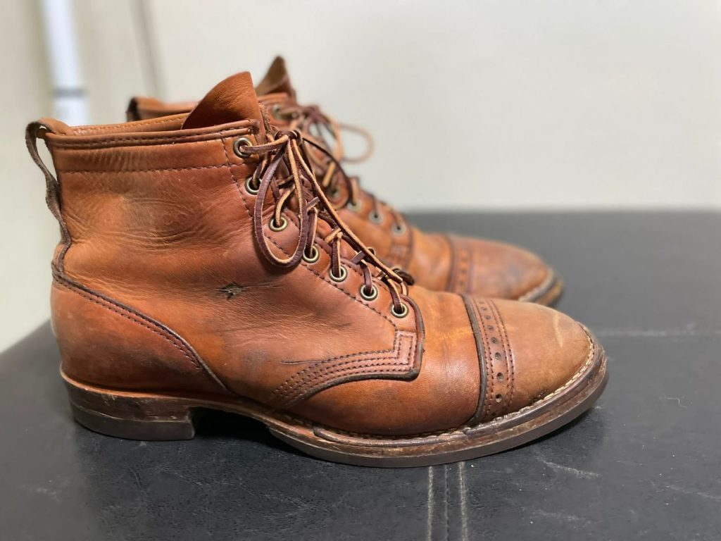 Wesco Daybreaker Horween Natural Essex—Stitchdown Patina Thunderdome