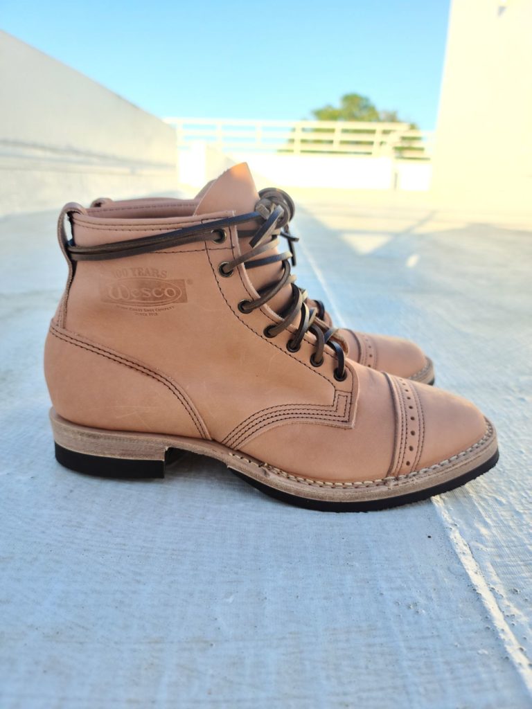 Wesco Daybreaker Horween Natural Essex—Stitchdown Patina Thunderdome