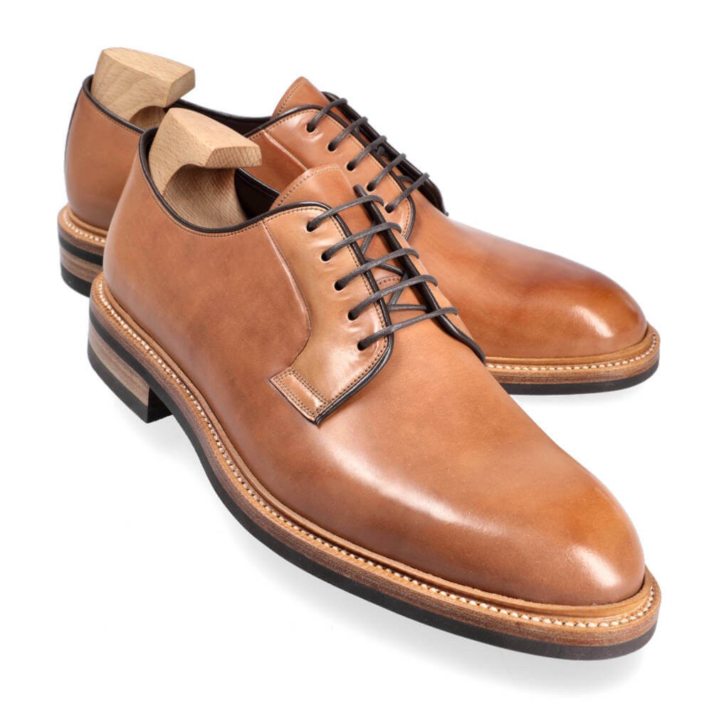 carmina blucher natural shell cordovan