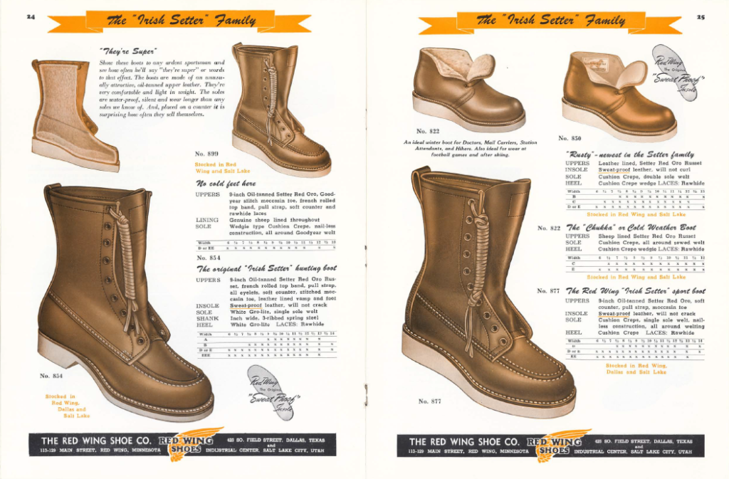 red wing catalog 1954