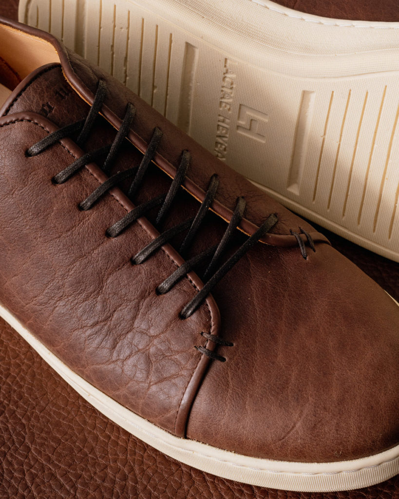crown northampton harlestone hand stitch derby sneaker horween buffalo brown