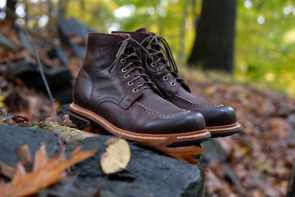 Grant Stone Brass Boot Burgundy Kudu