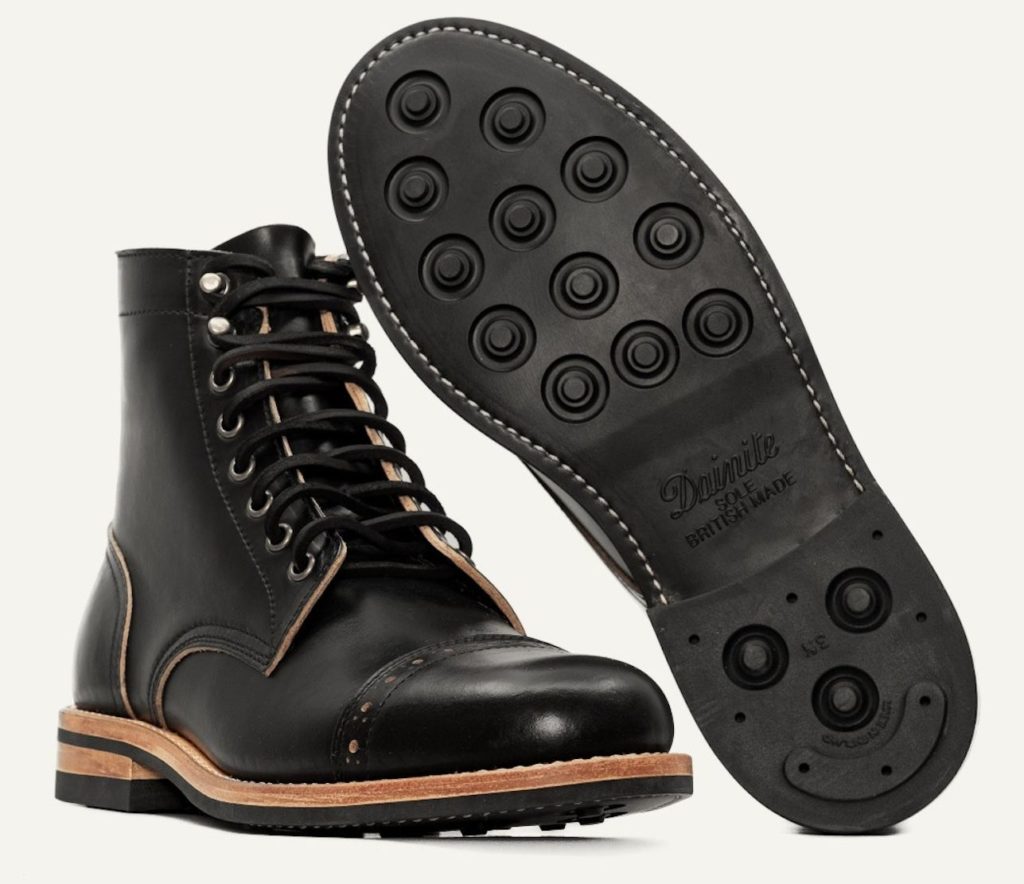 oak street bootmakers cap toe trench boot black chromexcel