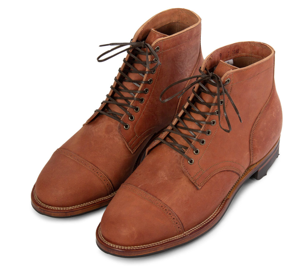 viberg service boot natural crust double cordovan