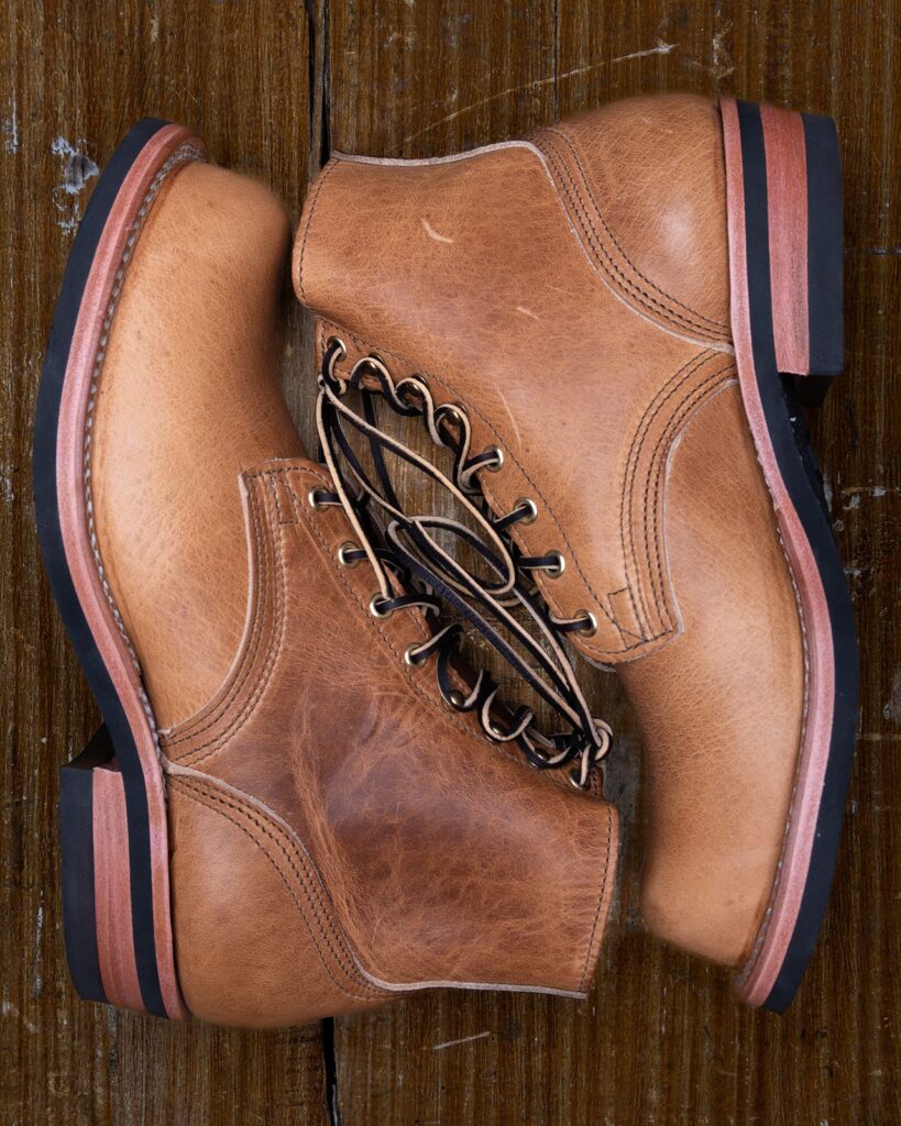 Nicks Prospector Horween Natural Dublin patina thunderdome beginning