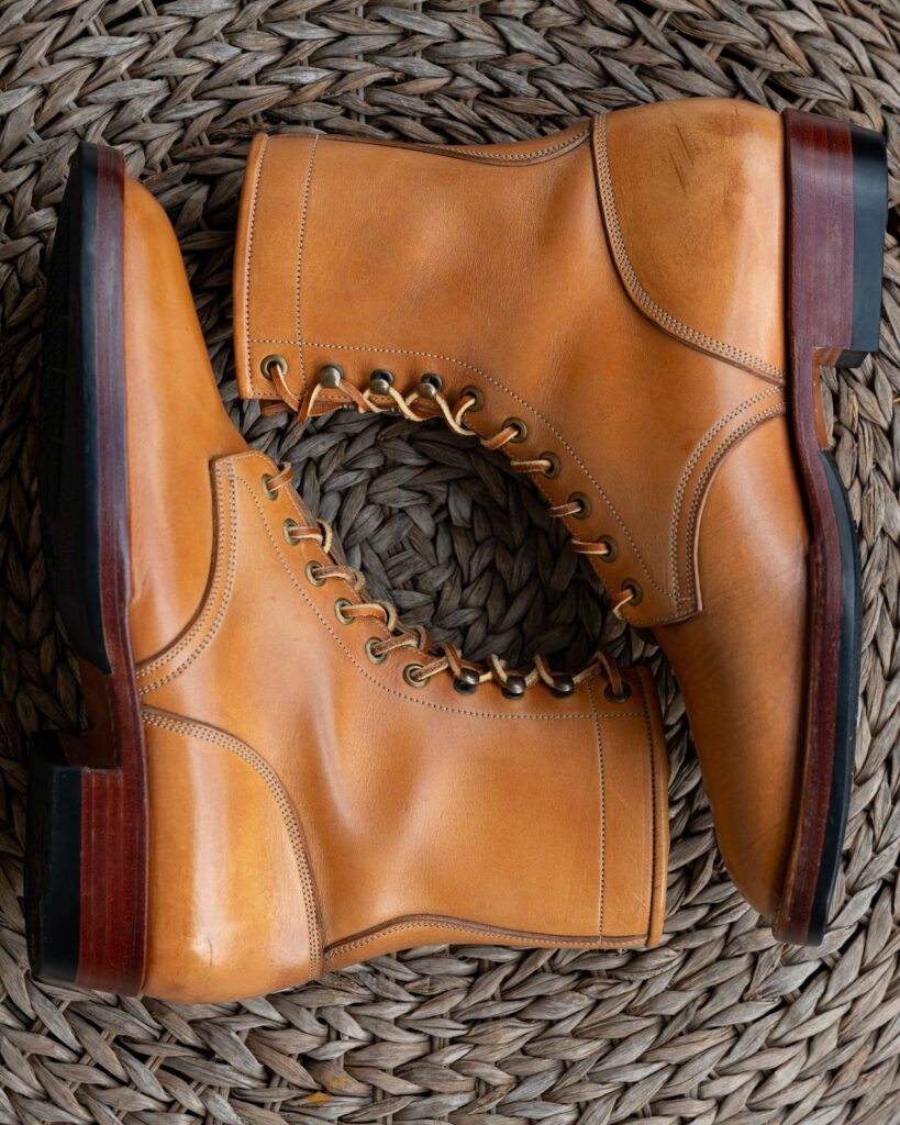 Onderhoud SVC02 Packer Boot Shinki Natural Oiled Horsebutt patina thunderdome end