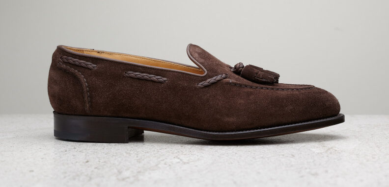 edward green belgravia dark brown suede