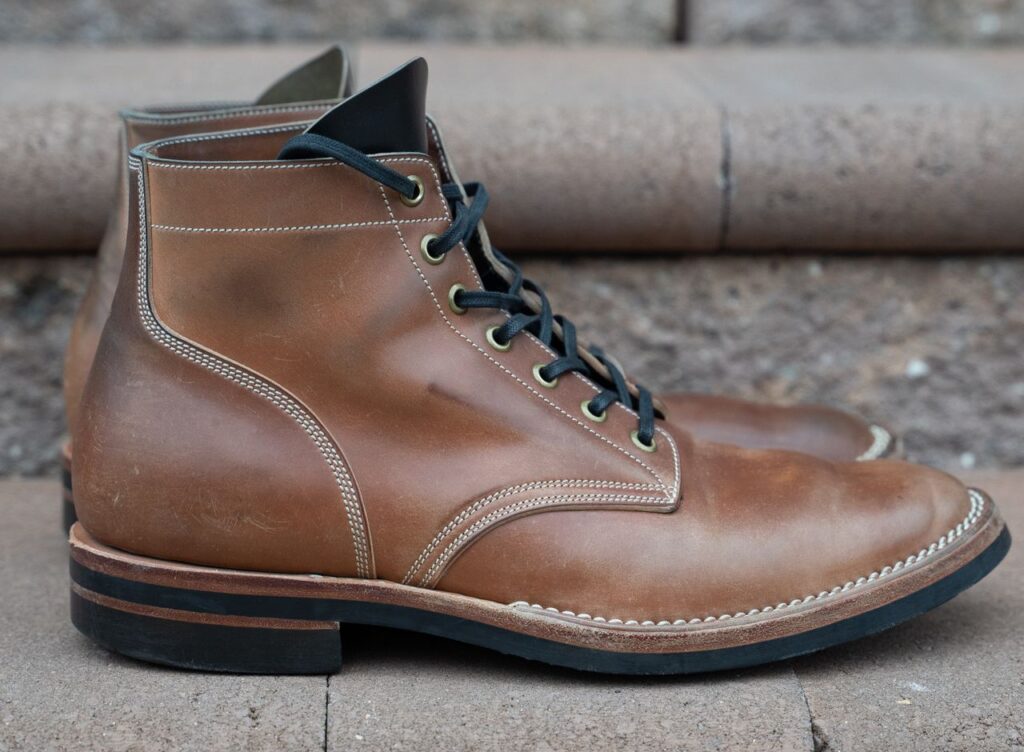 unglazed natural shell cordovan