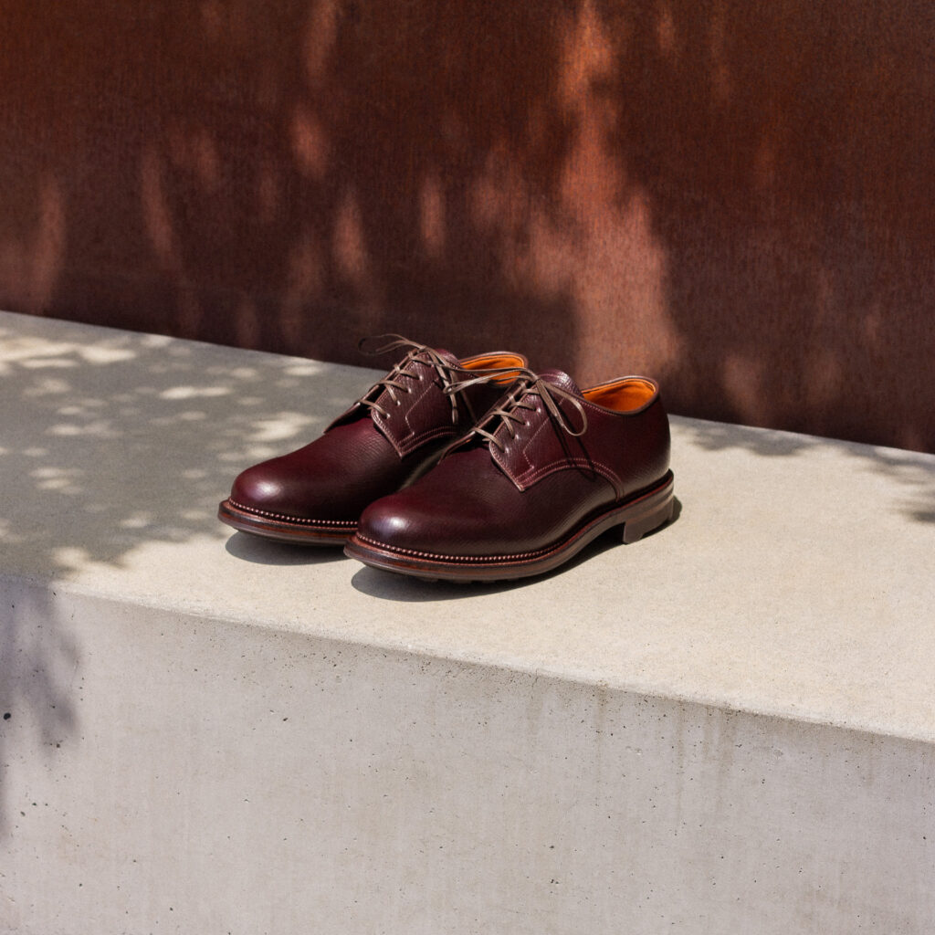 Viberg Color 8 Hatchgrain Horween Shell Cordovan—Rockland Blucher