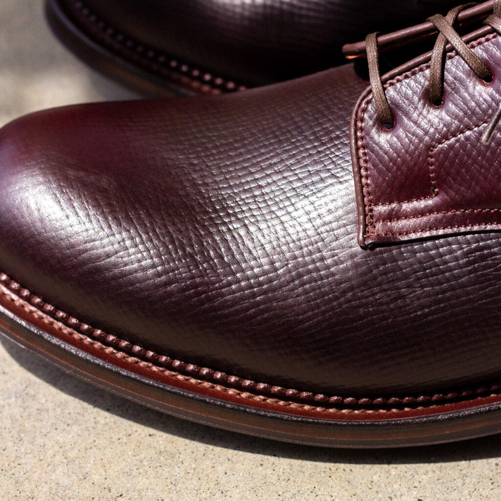 Viberg Color 8 Hatchgrain Horween Shell Cordovan—Rockland Blucher