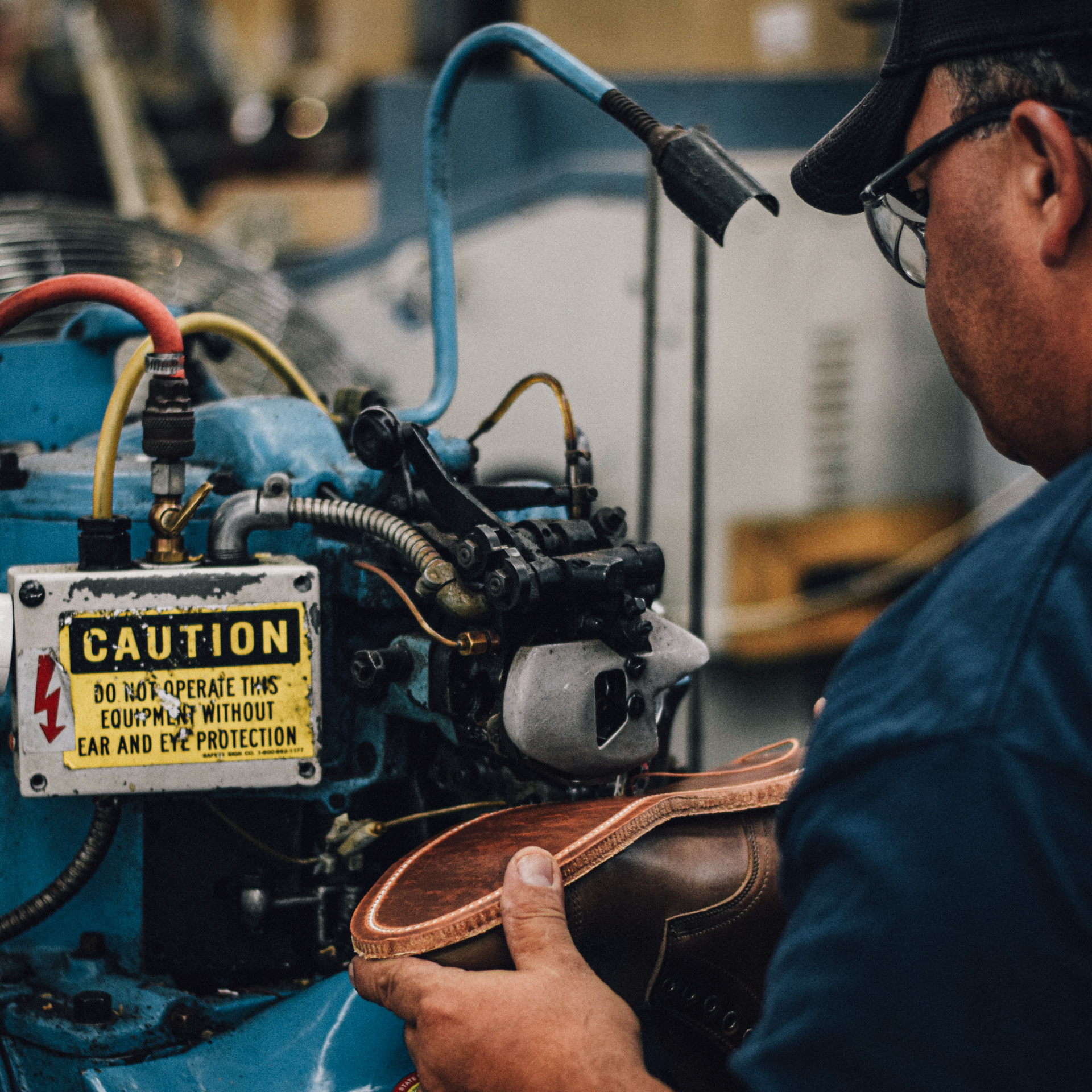 oak street bootmakers factory sole stitching