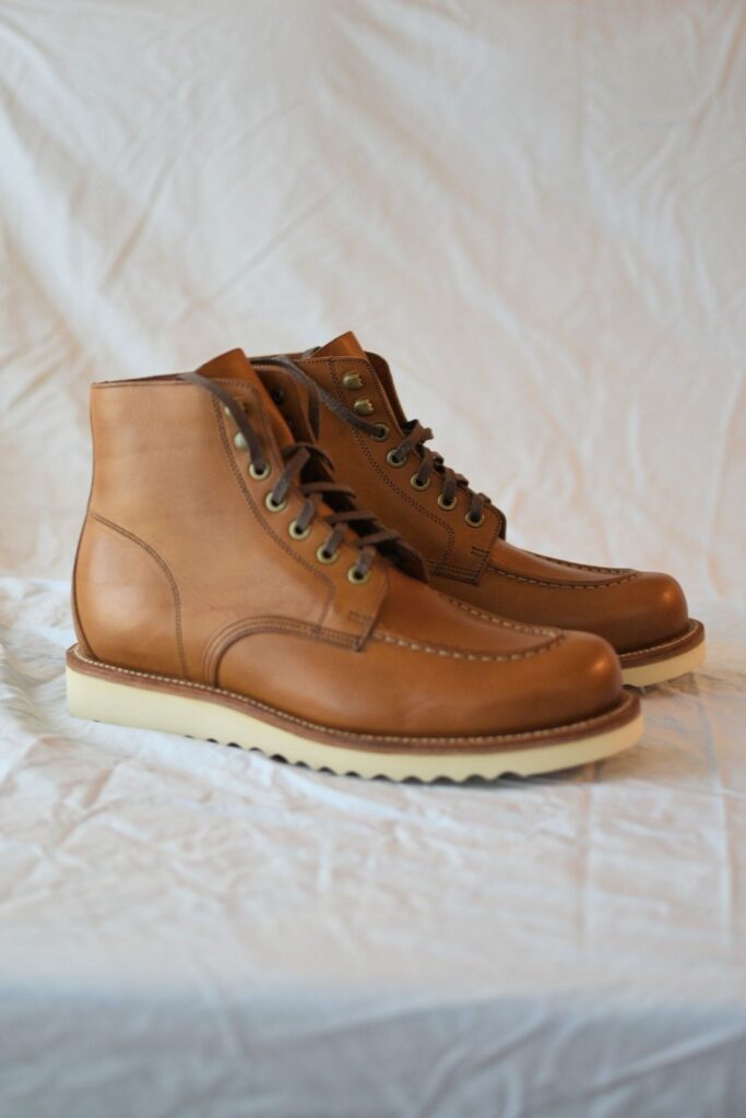 Stitchdown Patina Thunderdome—Grant Stone Brass Boot—Badalassi Carlo Saddle Tan Minvera