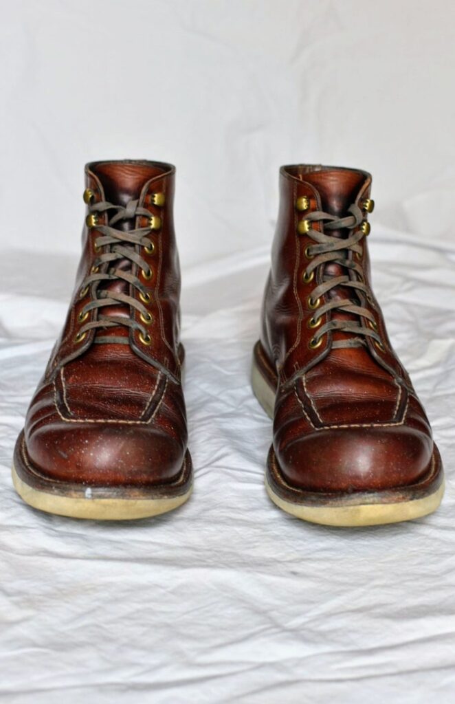 Stitchdown Patina Thunderdome—Grant Stone Brass Boot—Badalassi Carlo Saddle Tan Minvera