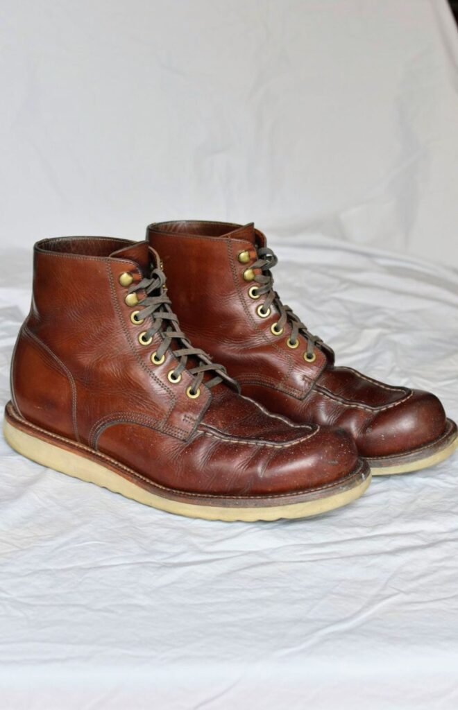 Stitchdown Patina Thunderdome—Grant Stone Brass Boot—Badalassi Carlo Saddle Tan Minvera