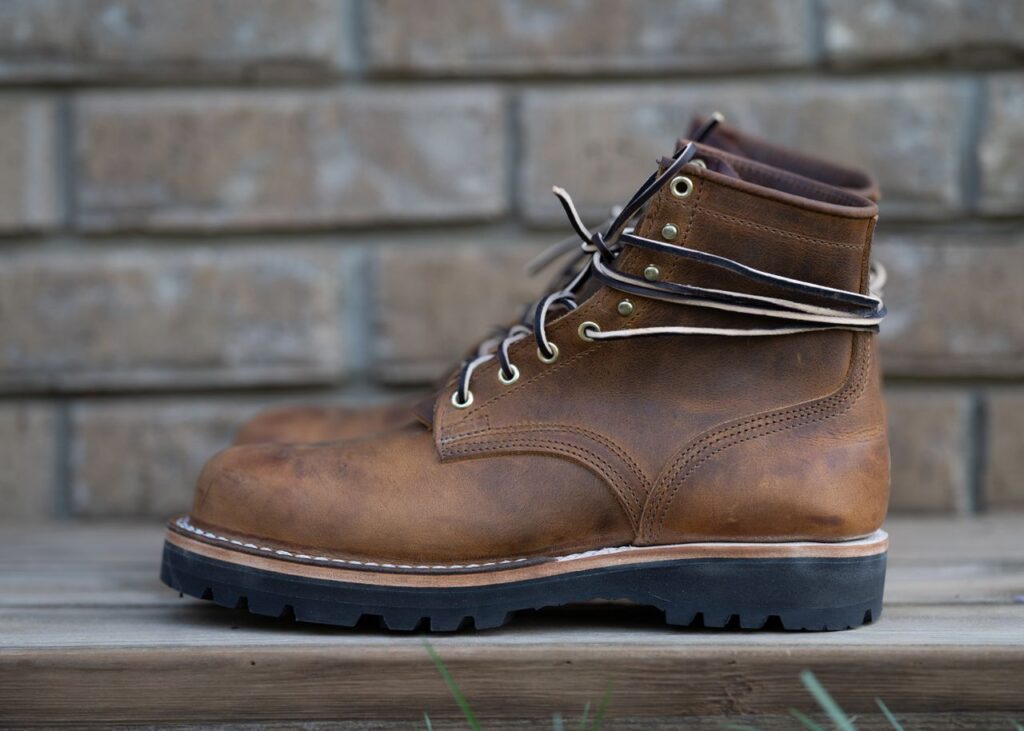 Stitchdown Patina Thunderdome—Nicks MTO—Horween Orange Predator