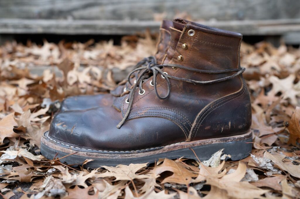 Stitchdown Patina Thunderdome—Nicks MTO—Horween Orange Predator