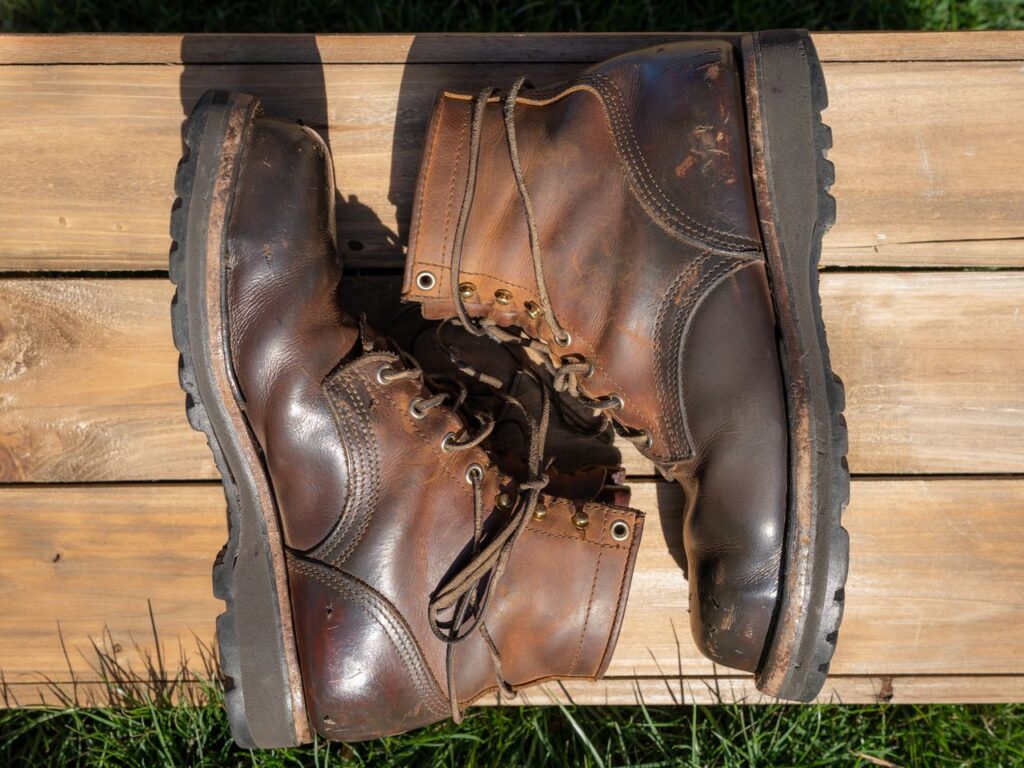 Stitchdown Patina Thunderdome—Nicks MTO—Horween Orange Predator