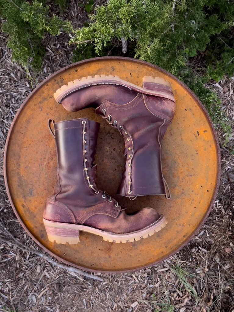 Stitchdown Patina Thunderdome—Nicks Builder Pro MTO Horween Tan Waxed Flesh