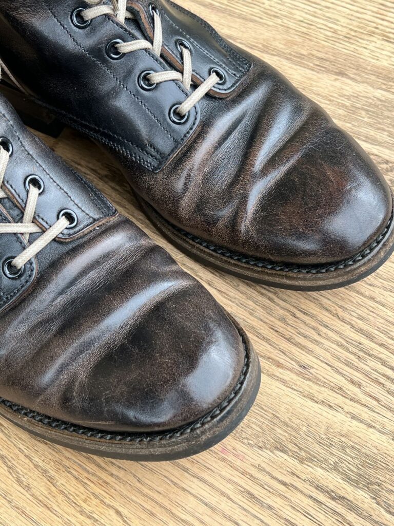 Stitchdown Patina Thunderdome—Rolling Dub Trio Griffin—Black Horsehide