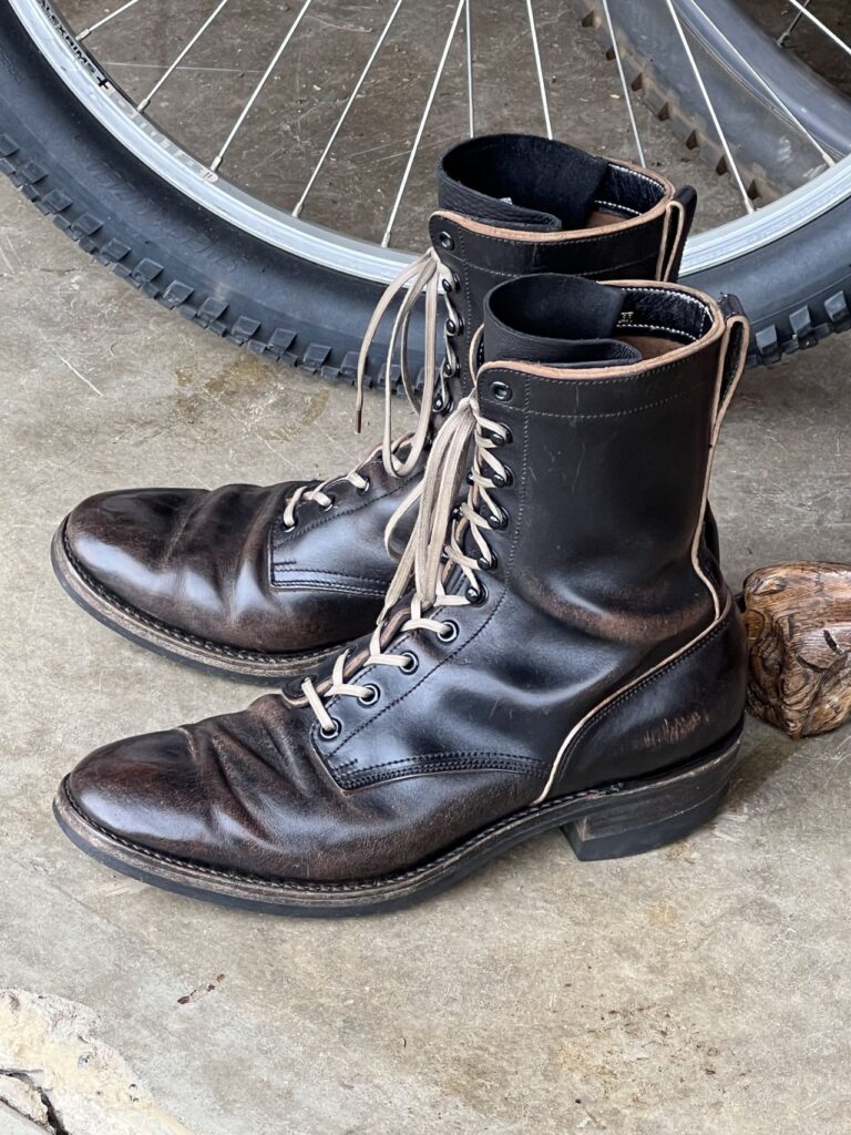 Stitchdown Patina Thunderdome—Rolling Dub Trio Griffin—Black Horsehide