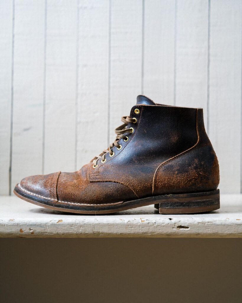 Stitchdown Patina Thunderdome—Viberg Service Boot—2030 Last—Horween Brown Waxed Flesh