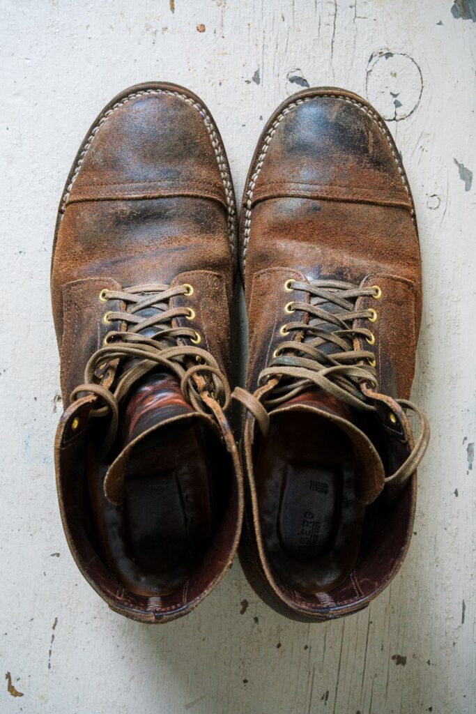 Stitchdown Patina Thunderdome—Viberg Service Boot—2030 Last—Horween Brown Waxed Flesh
