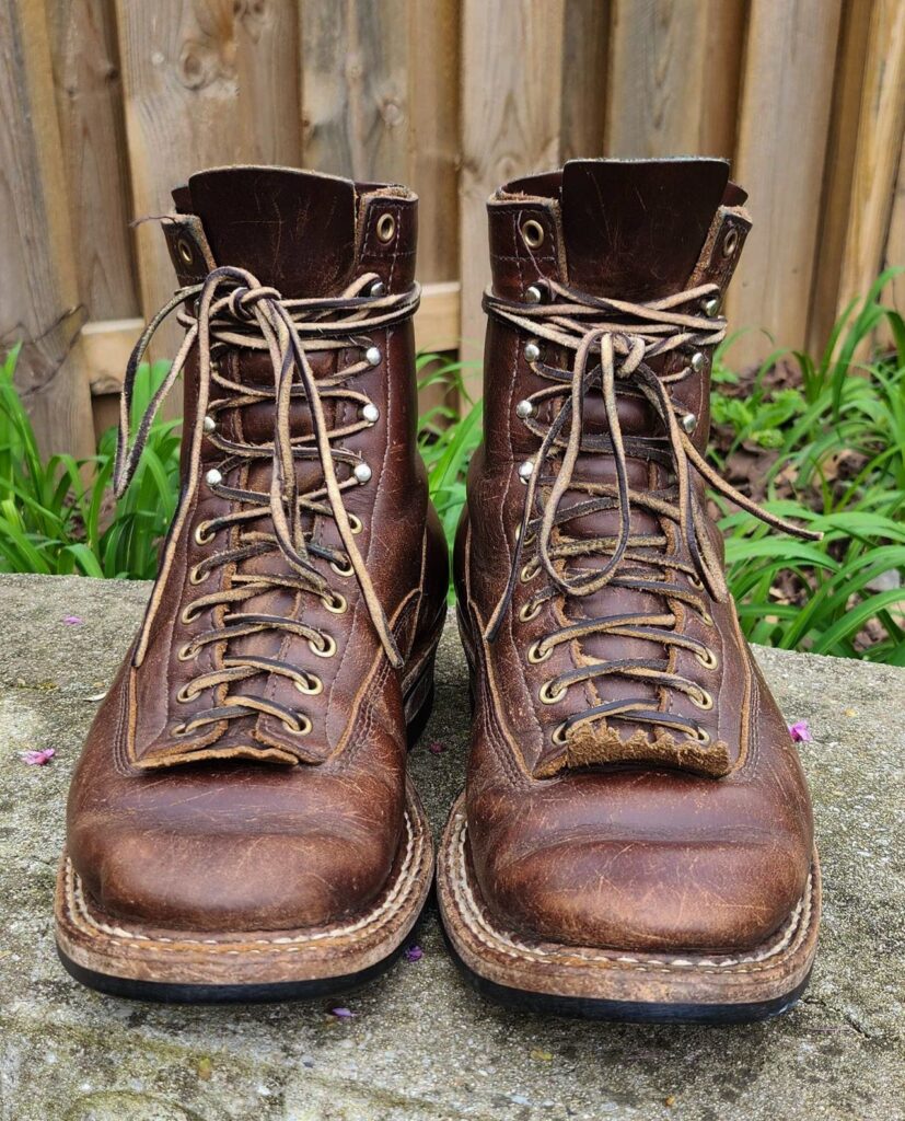 Stitchdown Patina Thunderdome—White's Bounty Hunter Lace To Toe—Horween Brown CXL