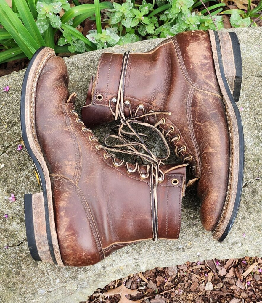 Stitchdown Patina Thunderdome—White's Bounty Hunter Lace To Toe—Horween Brown CXL