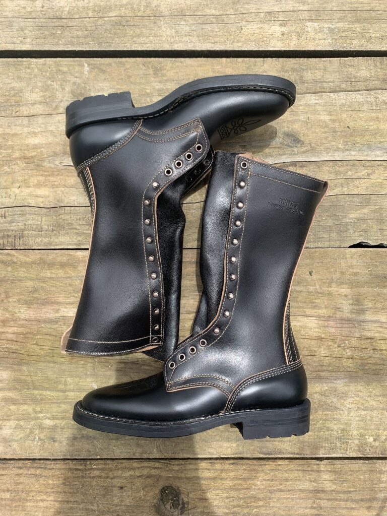 Stitchdown Patina Thunderdome—2023-24 Second Place—White's Boots Farmer Rancher—Horween Black Horsehide and Black Waxed Flesh