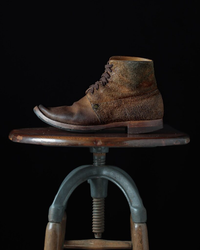 Stitchdown Patina Thunderdome—WM Beijing 1978 french army boot—tochigi natural roughout