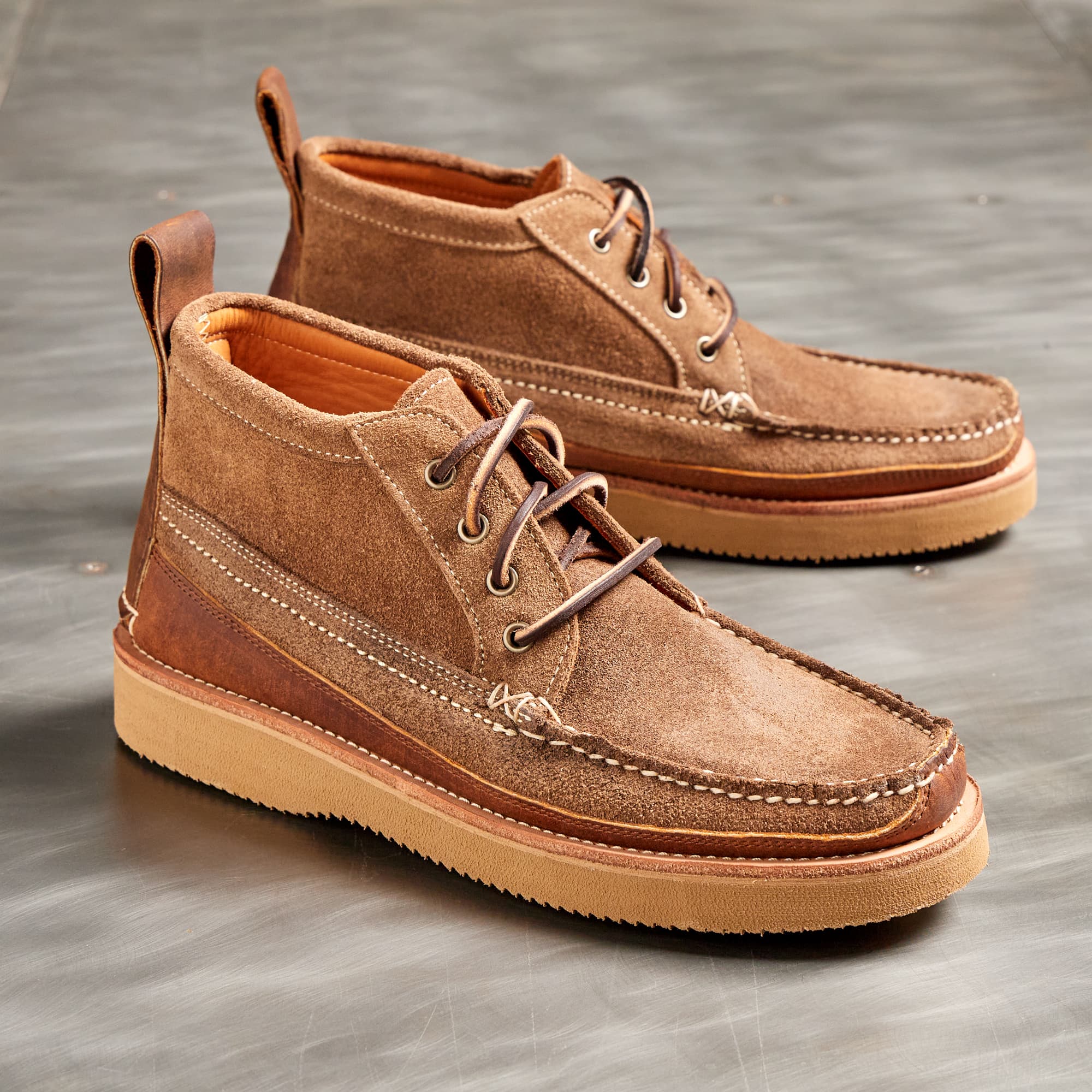 Division Road x Easymoc - Scout Boot - Hand Waxed Mole Suede and Trail Crazy Horse