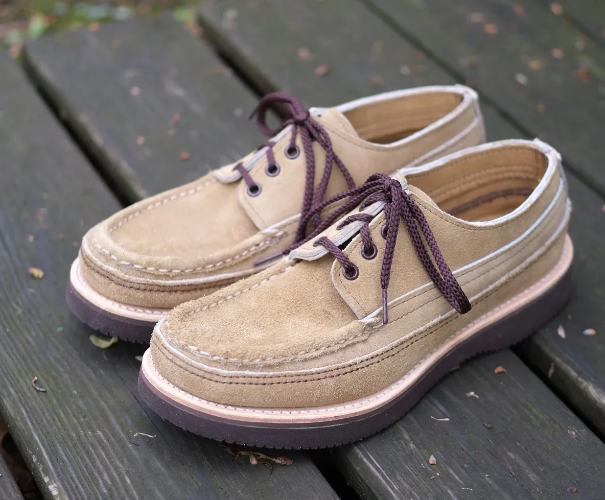 Stitchdown x Russell Moccasin - Fishing Oxford V2 - Tan Laramie Suede