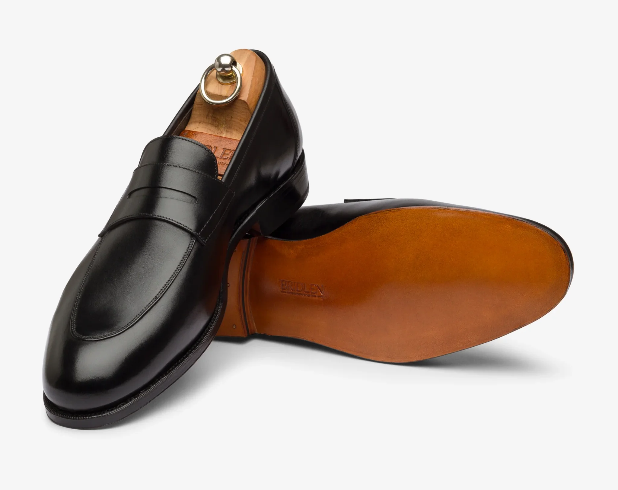 Brideln - Folded Penny Loafer - Black Calf