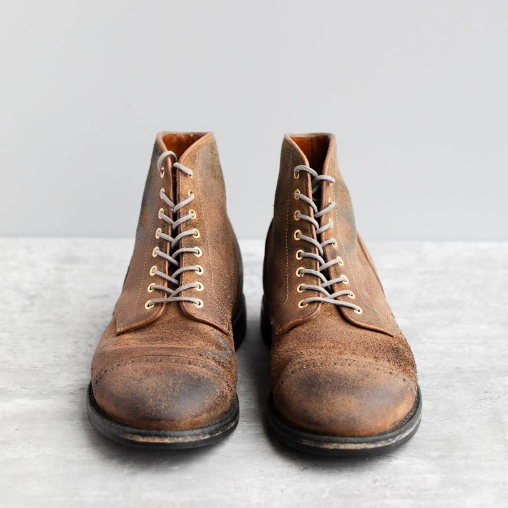 Grant Stone Garrison Boot—Horween Black CXL Roughout
