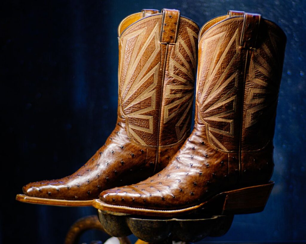 Self-Made Cowboy Boots—Kango Tobac Ostrich