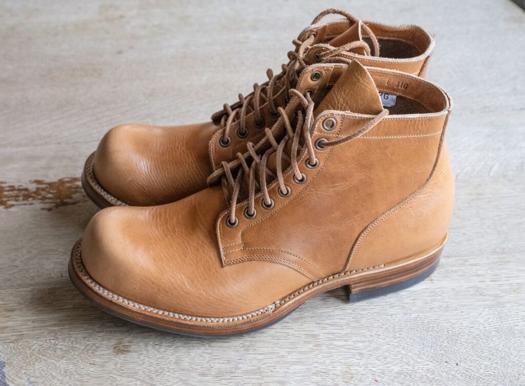 Viberg 310 Service Boot—Horween Raw Natural Wooly CXL