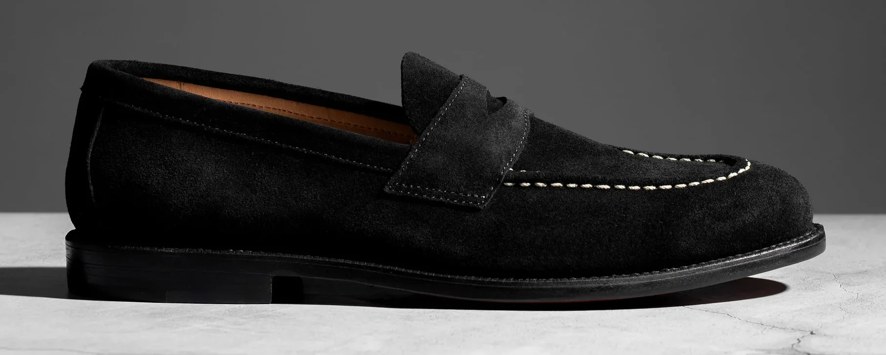 Grant Stone - Unlined Traveler Penny - Black Suede