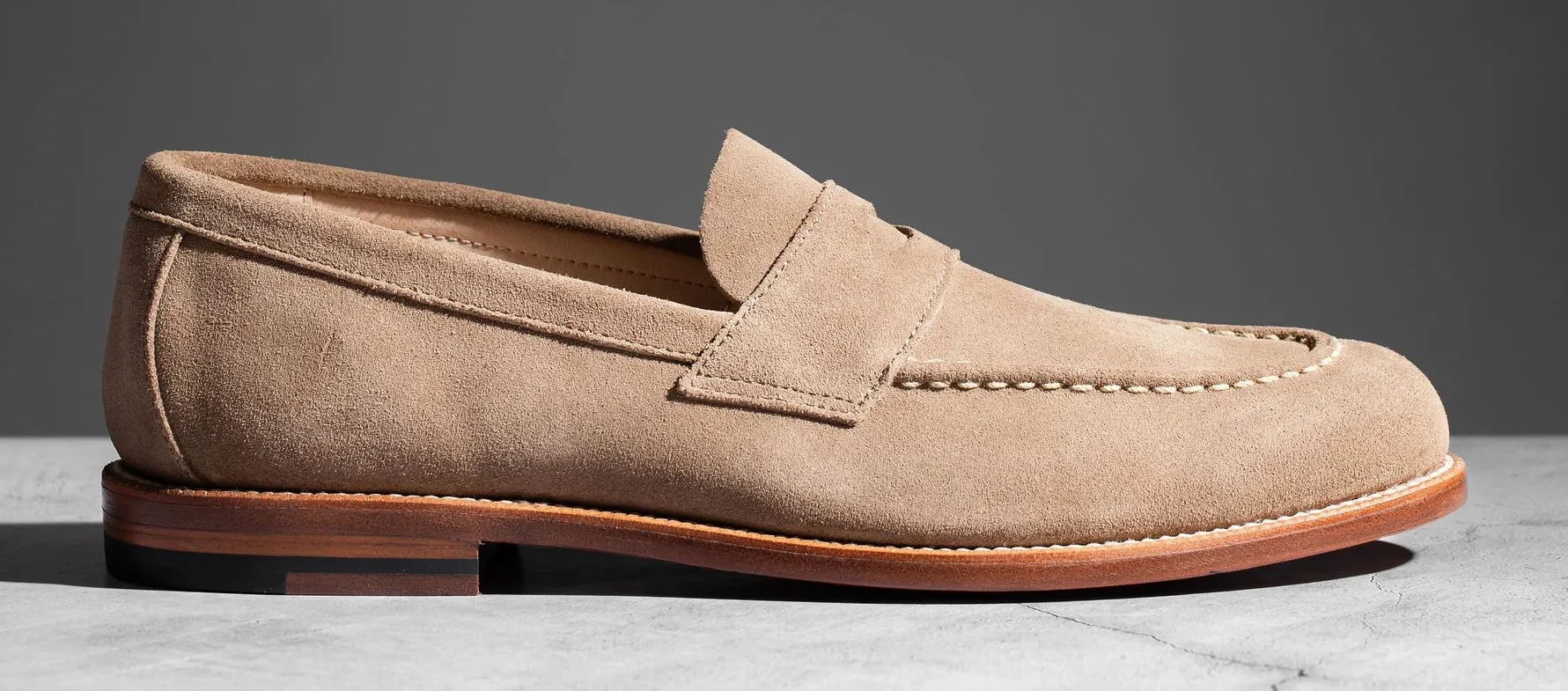 Grant Stone - Unlined Traveler Penny - Sand Suede