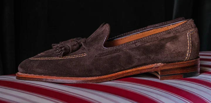 Alden x Brogue - Marcello Tassel Loafer - Chocolate Suede