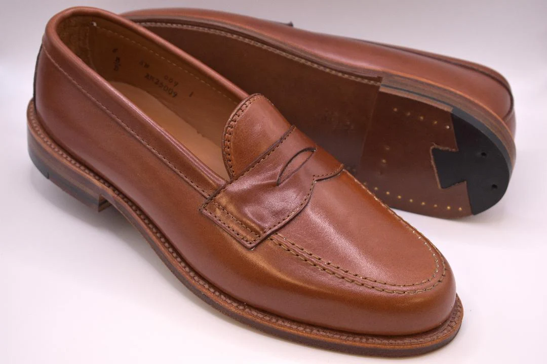 Alden Leisure Penny Loafer in Tan Michigan Calf